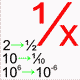 MG: multiplicative inverse; reciprocal; (one over)