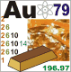 MG: gold; Au; atomic number 79